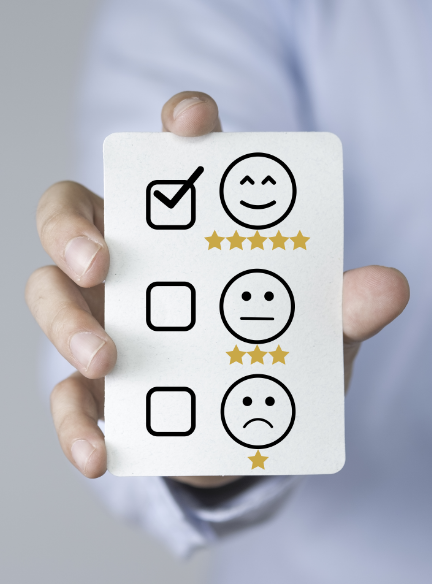 businessman-holding-product-service-evaluation-sheet-customer-satisfaction-concept a holding product service evaluation sheet customer satisfaction concept